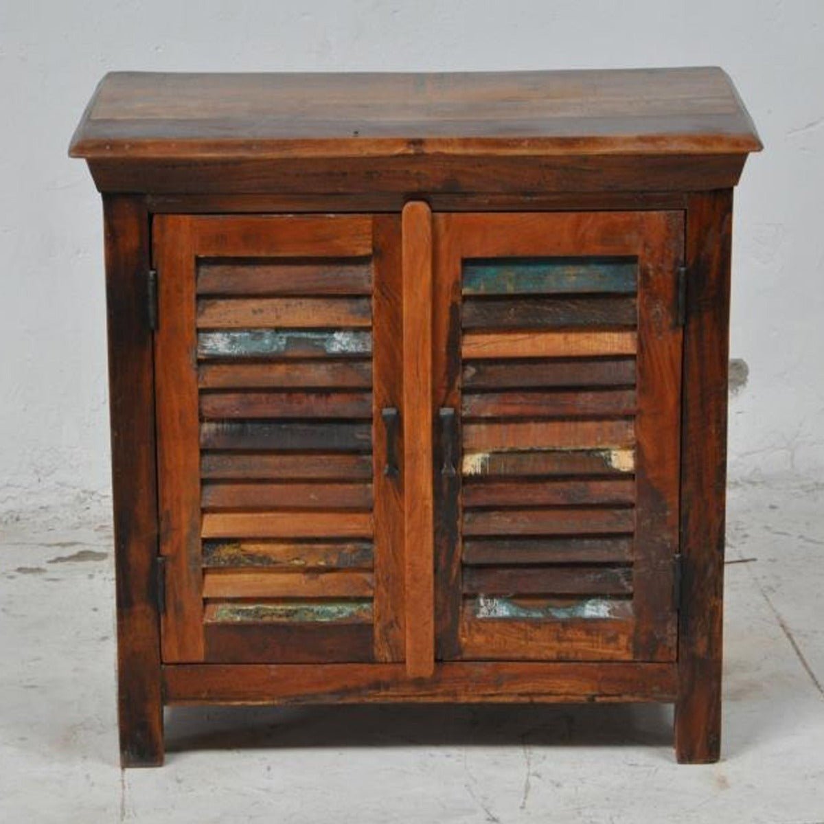 SHUTTER SIDEBOARD CABINET SMALL - Brown - 80 - 40 - 75 – handcrafted solid wood furniture