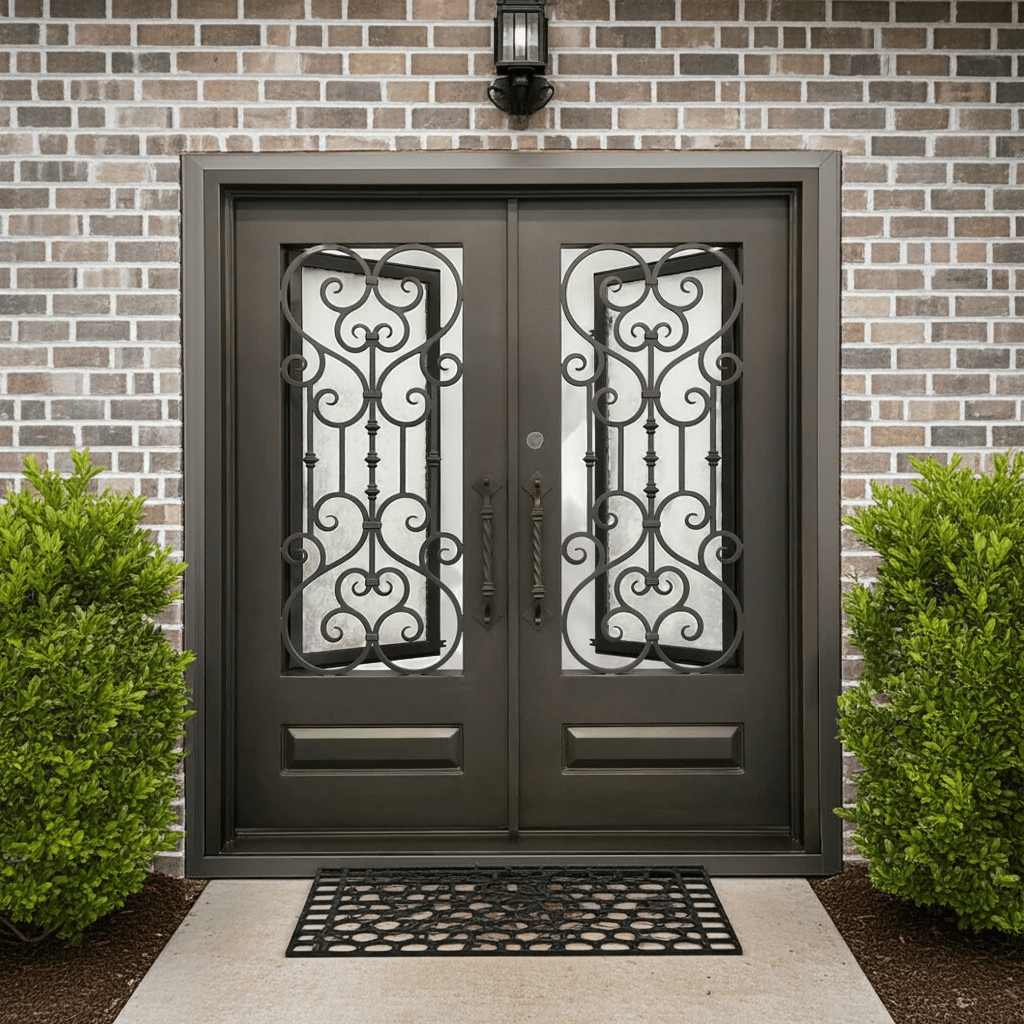Sienna Wrought Iron Door – handcrafted solid wood furniture