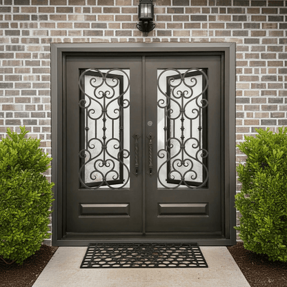 Sienna Wrought Iron Door – handcrafted solid wood furniture