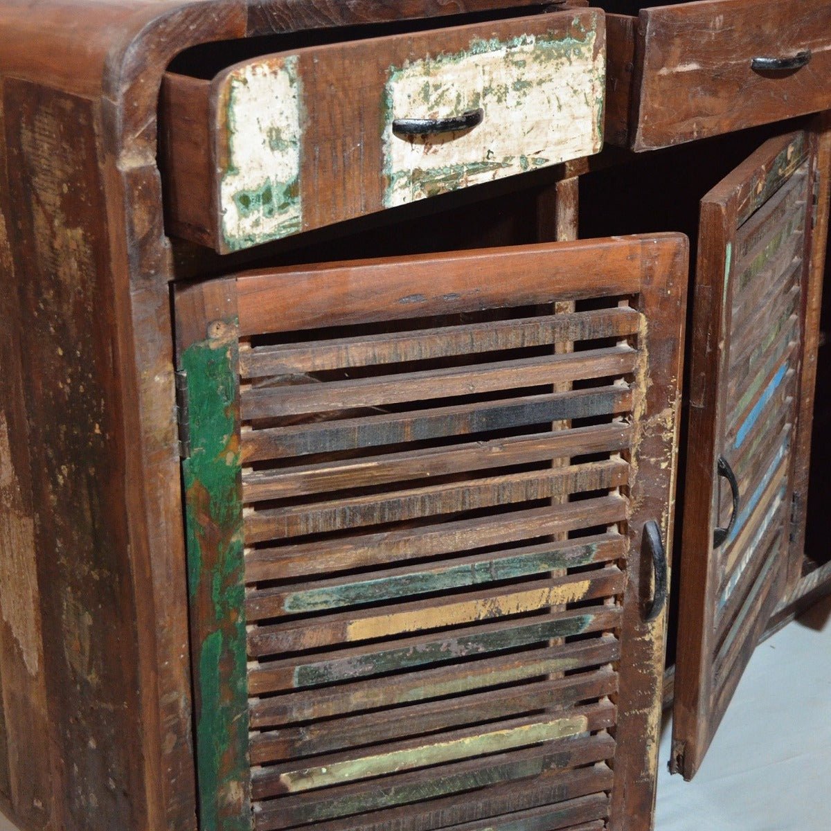 SLAVAGE TIMBER BUFFET HUTCH SIDEBOARD - Natural - 140 - 40 - 90 – handcrafted solid wood furniture