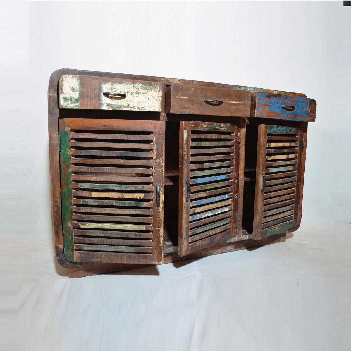 SLAVAGE TIMBER BUFFET HUTCH SIDEBOARD - Natural - 140 - 40 - 90 – handcrafted solid wood furniture