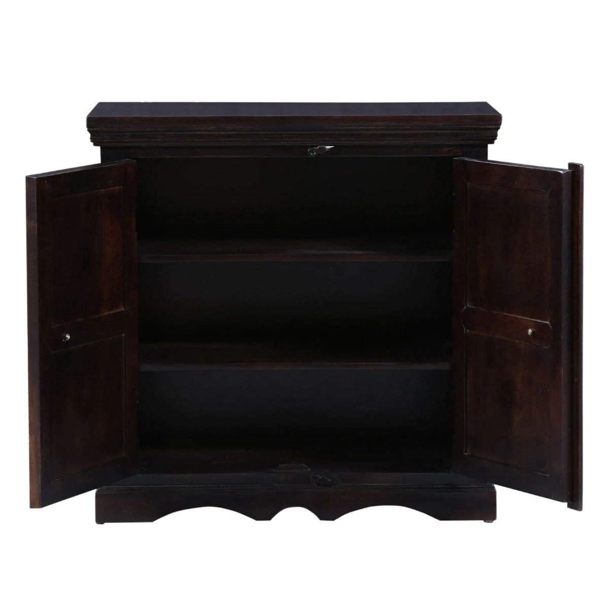 Small Antique Brass Decor Sideboard/Cabinet – handcrafted solid wood furniture