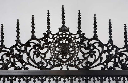 Spiral Kabak Hand Carved Solid Wooden Platform Bed – handcrafted solid wood furniture