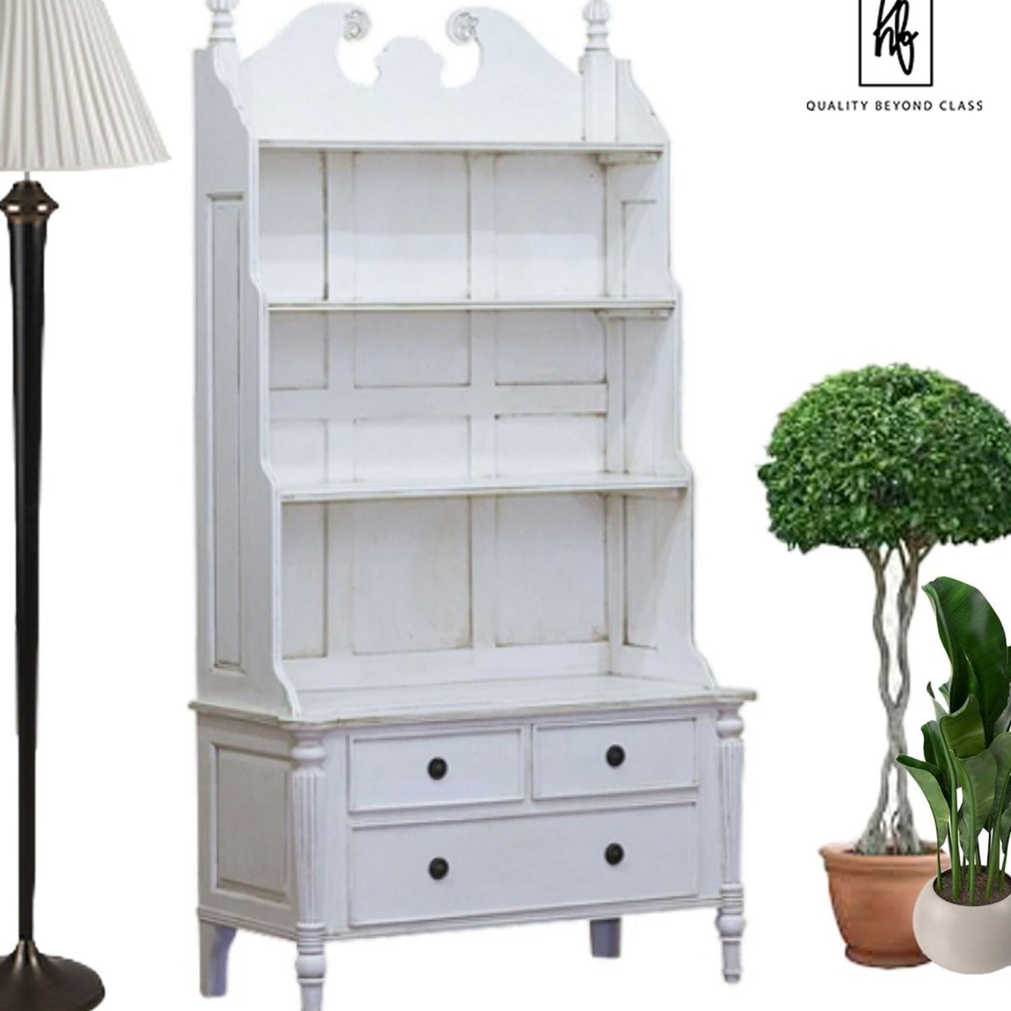 TARANGI Solid Mango Wood Hand Carved Bookshelf – handcrafted solid wood furniture