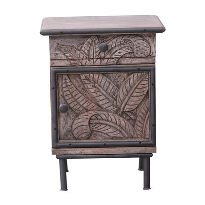Tarquin Hand - Carved Solid Mango Wood Nightstand – handcrafted solid wood furniture
