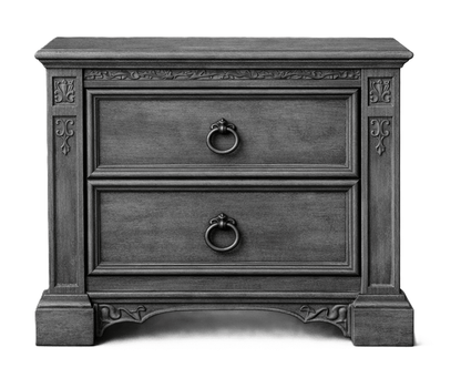 Vaulted Crown Gothic Hand - Carved Solid Wood Platform Bed / Bedroom Collection – handcrafted solid wood furniture