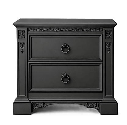 Vaulted Crown Gothic Hand - Carved Solid Wood Platform Bed / Bedroom Collection – handcrafted solid wood furniture