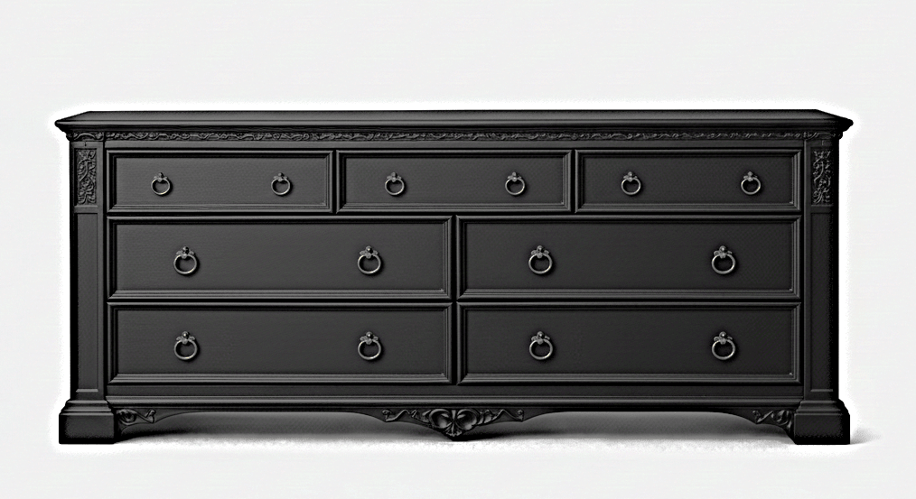 Vaulted Crown Gothic Hand - Carved Solid Wood Platform Bed / Bedroom Collection – handcrafted solid wood furniture