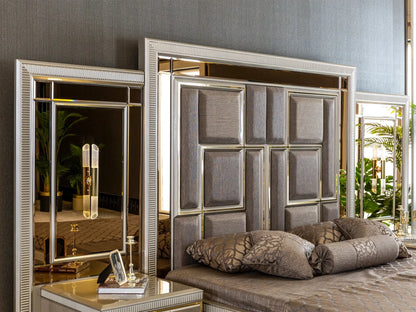 Venice Luxury Upholstered King Size Bedroom - 3 Pc set – handcrafted solid wood furniture