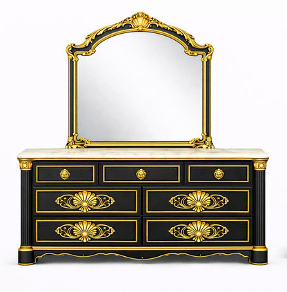 Verdant Élysée™ Hand - Carved Solid Wood Luxury Platform Bed & Bedroom Collection – handcrafted solid wood furniture