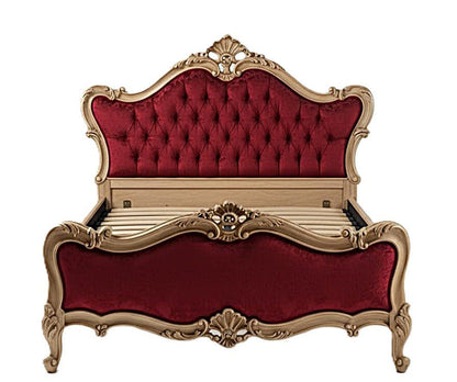 Versailles Royale Rococo Hand - Carved Platform Bed / Bedroom Collection – handcrafted solid wood furniture