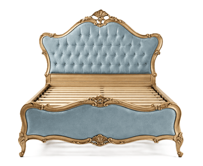 Versailles Royale Rococo Hand - Carved Platform Bed / Bedroom Collection – handcrafted solid wood furniture