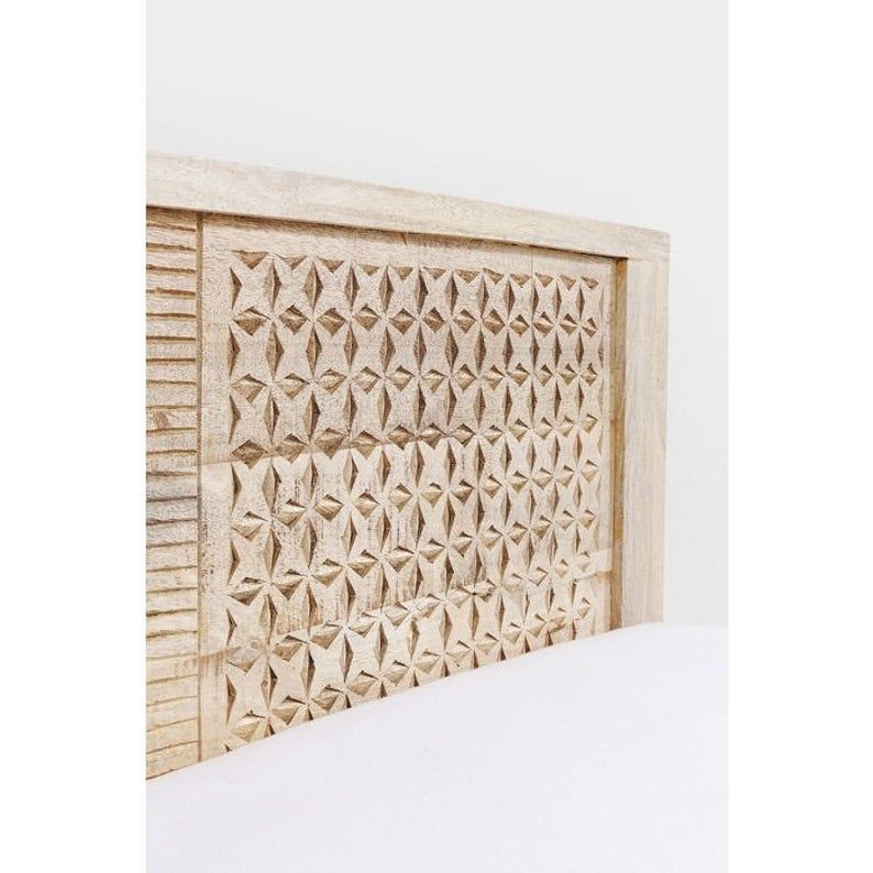 Vivid Sahara Contemporary Mango Wood Bed – handcrafted solid wood furniture