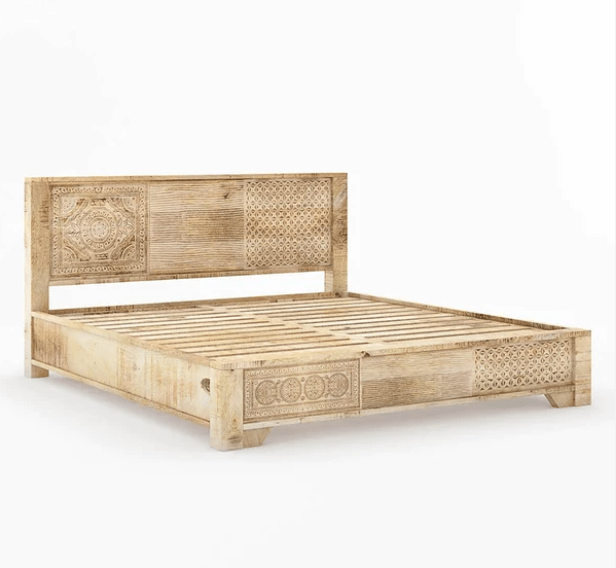 Vivid Sahara Contemporary Mango Wood Bed - HF Commercial Furniture