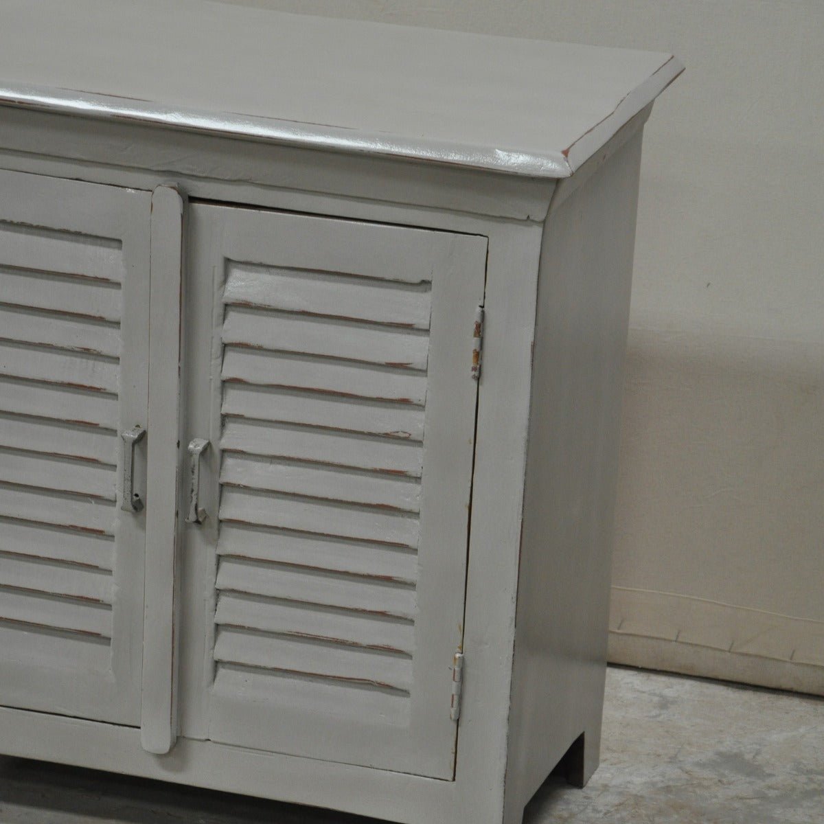 Wooden Sideboard, Kitchen Cabinet with Shutter Sliding Doors – handcrafted solid wood furniture