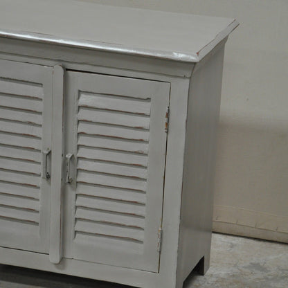 Wooden Sideboard, Kitchen Cabinet with Shutter Sliding Doors – handcrafted solid wood furniture
