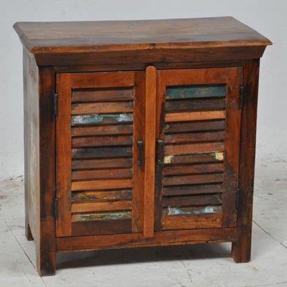 Wooden Sideboard, Kitchen Cabinet with Shutter Sliding Doors – handcrafted solid wood furniture