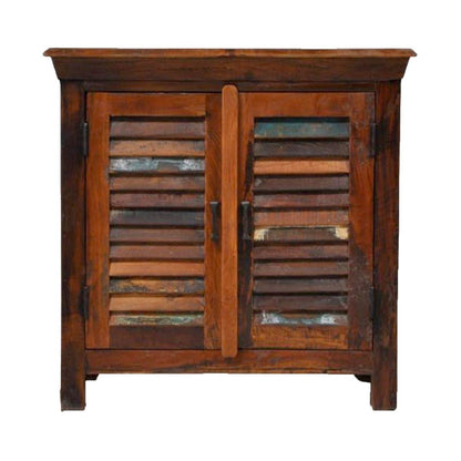 Wooden Sideboard, Kitchen Cabinet with Shutter Sliding Doors – handcrafted solid wood furniture