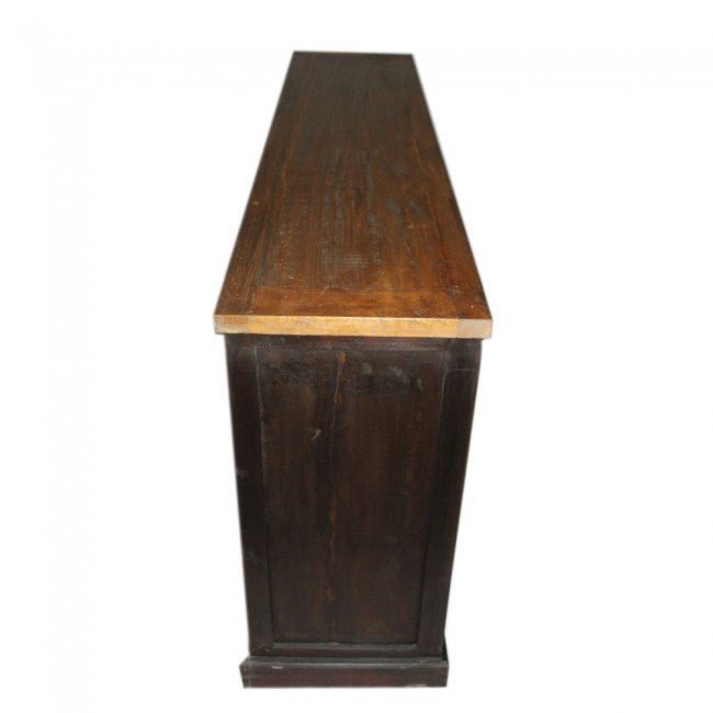 X DESIGN GLASS DOOR SIDEBOARD - Chocolate - 200 - 40 - 100 – handcrafted solid wood furniture