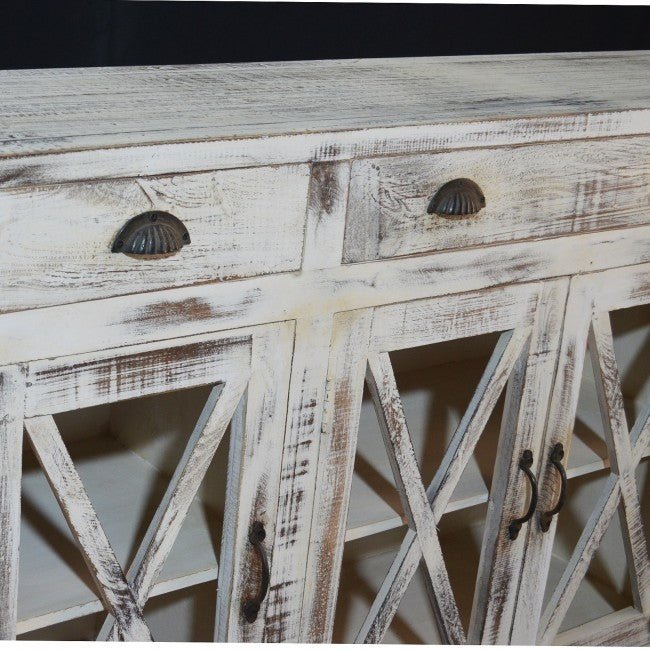 X Design Glass Door Wood Storage Sideboards & Cabinets – handcrafted solid wood furniture