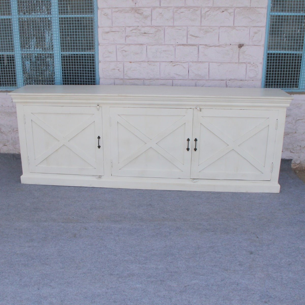 X DESIGN SOLID 3 WOODEN DOOR SIDEBOARD – handcrafted solid wood furniture