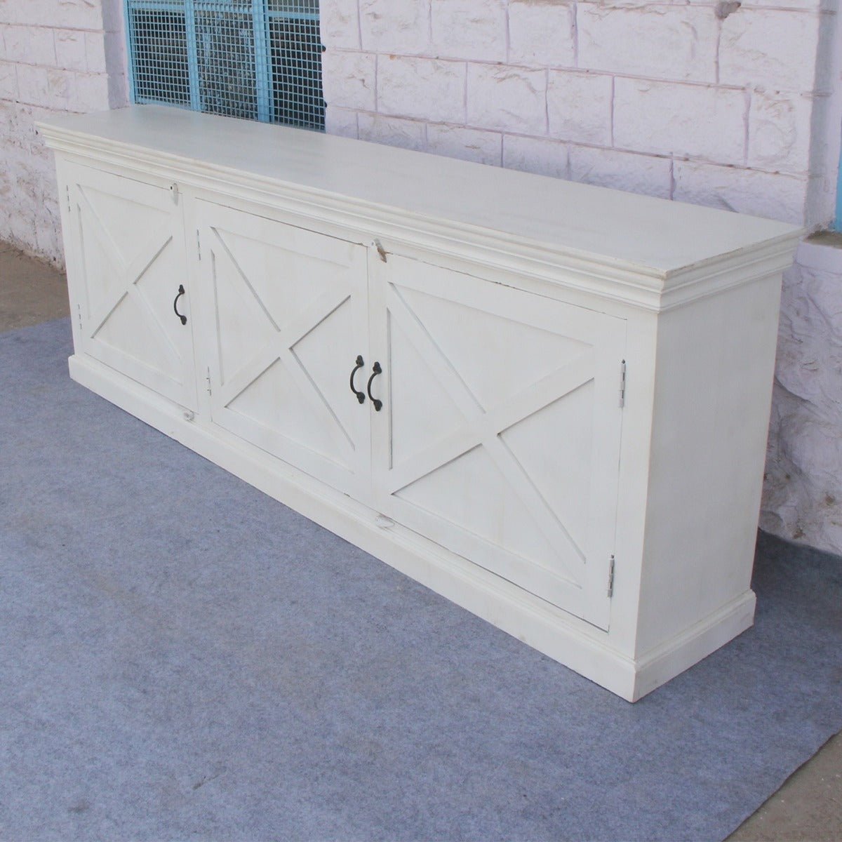 X DESIGN SOLID 3 WOODEN DOOR SIDEBOARD – handcrafted solid wood furniture