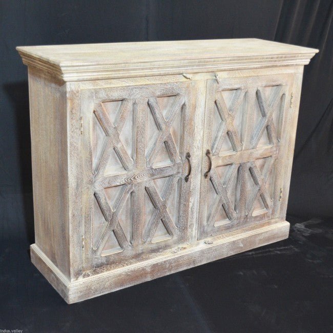 X Design Solid Wood Door Sideboard by Hibashi Furniture – handcrafted solid wood furniture made in India