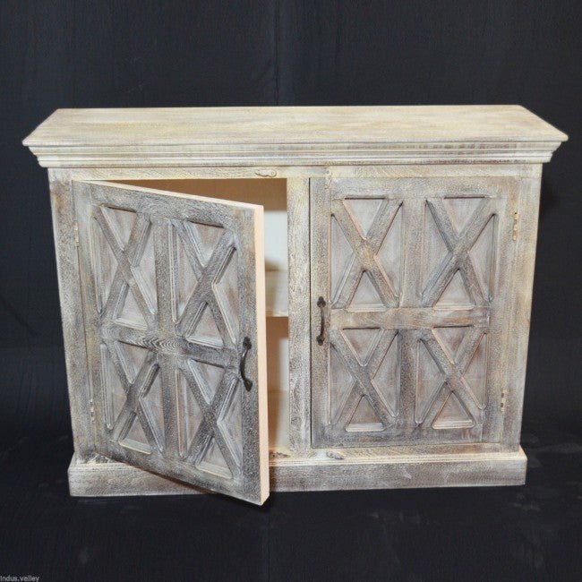 X Design Solid Wood Door Sideboard – handcrafted solid wood furniture