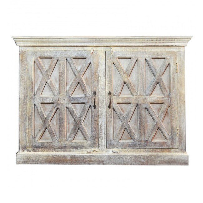 X Design Solid Wood Door Sideboard by Hibashi Furniture – handcrafted solid wood furniture made in India