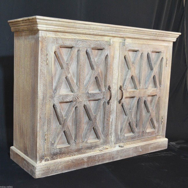 X Design Solid Wood Door Sideboard – handcrafted solid wood furniture
