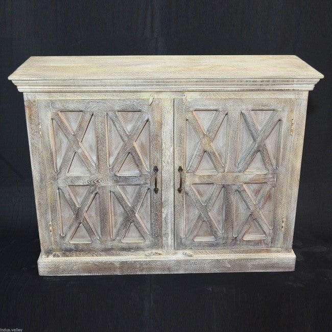 X Design Solid Wood Door Sideboard – handcrafted solid wood furniture