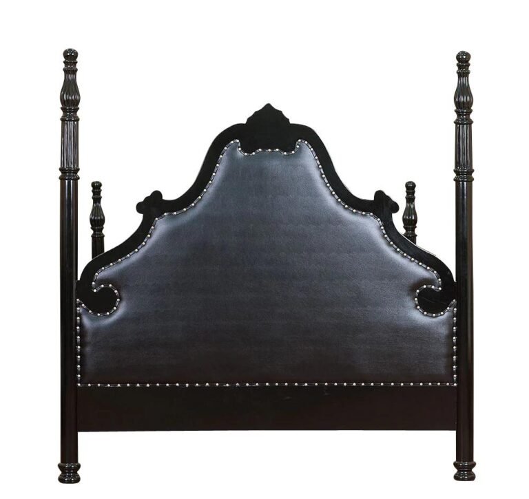 Zaraa Hand Carved Solid Wood Tufted Platform Bed – handcrafted solid wood furniture