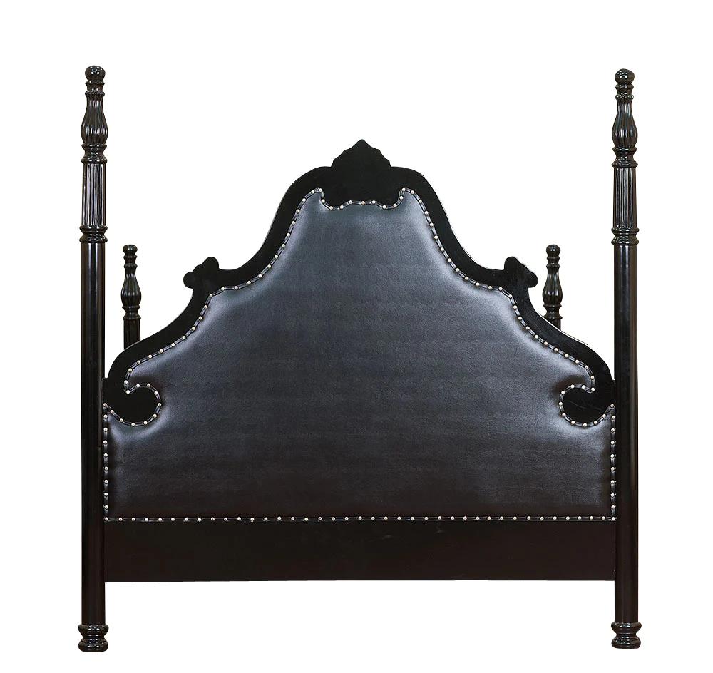 Zaraa Hand Carved Solid Wooden Tufted Bed – handcrafted solid wood furniture