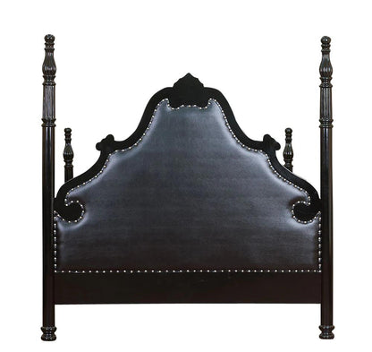 Zaraa Hand Carved Solid Wooden Tufted Bed – handcrafted solid wood furniture